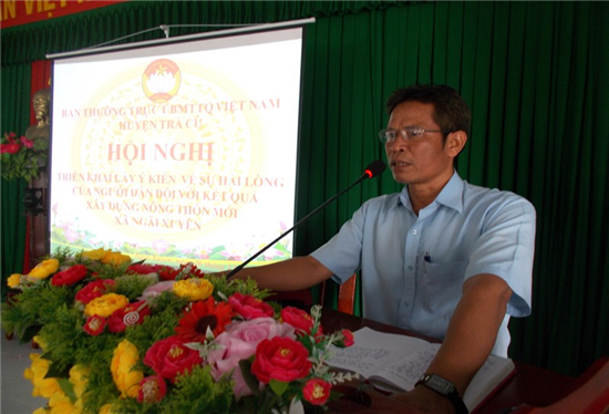 Ủy ban MTTQ Việt Nam huyện Trà Cú: Triển khai lấy ý kiến về sự hài lòng của người dân đối với kết quả xây dựng nông thôn mới